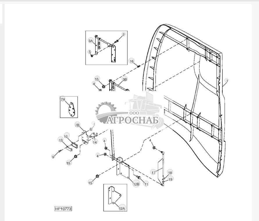 Левая задняя дверь типа 